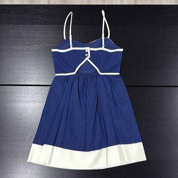 Cope Nautical Blue and White Open Back Mini Dress - S - Picture 4 of 6